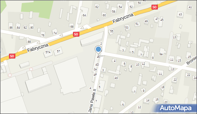 Ostrówek, św. Jana Pawła II, 4C, mapa Ostrówek