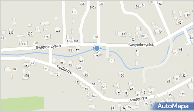 Ostrowiec Świętokrzyski, Świętokrzyska, 75, mapa Ostrowiec Świętokrzyski