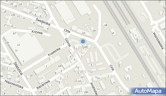 Otwock, Świderska, 1, mapa Otwock