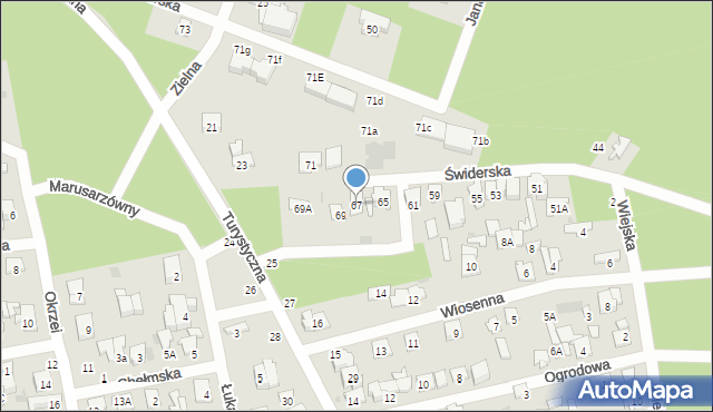 Otwock, Świderska, 67, mapa Otwock