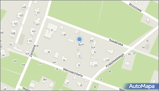 Otwock, Świderska, 93, mapa Otwock