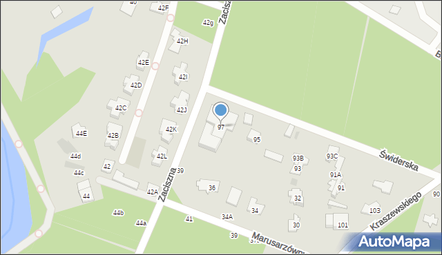 Otwock, Świderska, 97, mapa Otwock