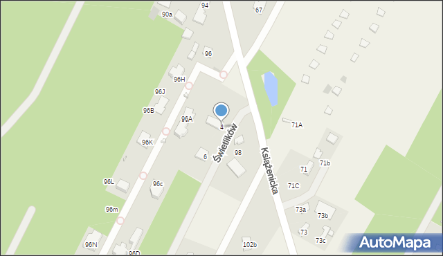 Owczarnia, Świetlików, 4, mapa Owczarnia