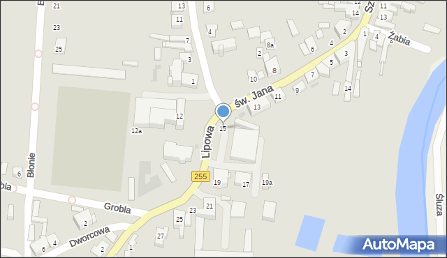 Pakość, św. Jana, 15, mapa Pakość