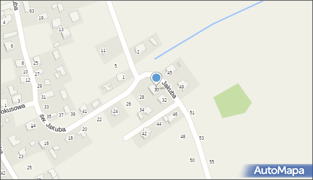Palczowice, św. Jakuba, 30, mapa Palczowice
