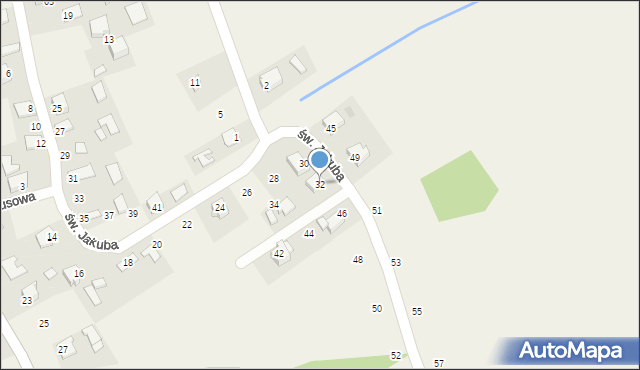 Palczowice, św. Jakuba, 32, mapa Palczowice