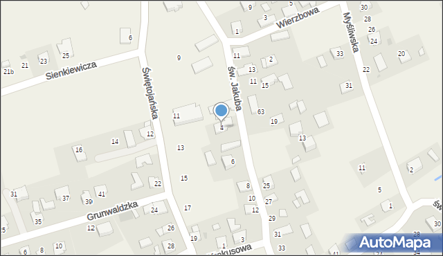 Palczowice, św. Jakuba, 4, mapa Palczowice