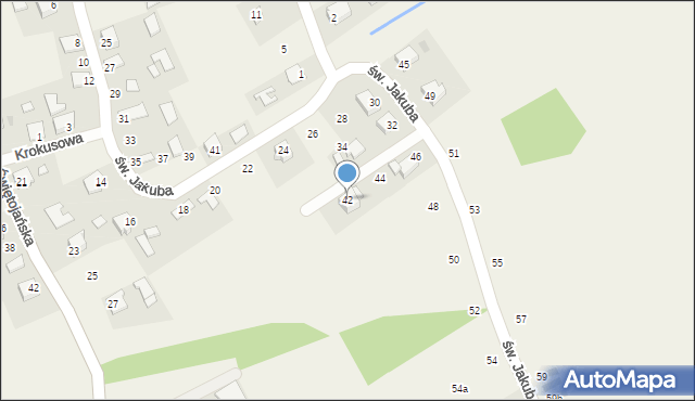 Palczowice, św. Jakuba, 42, mapa Palczowice