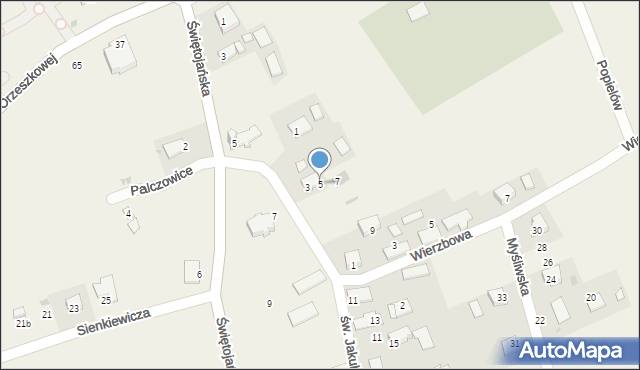 Palczowice, św. Jakuba, 5, mapa Palczowice