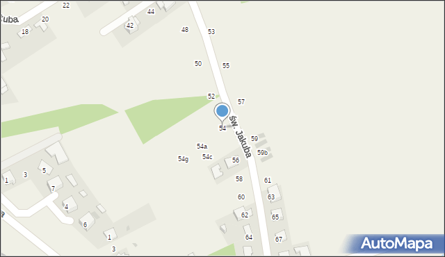 Palczowice, św. Jakuba, 54, mapa Palczowice