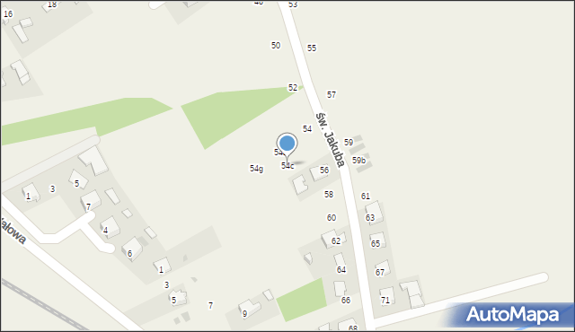 Palczowice, św. Jakuba, 54c, mapa Palczowice