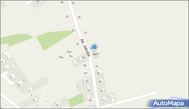 Palczowice, św. Jakuba, 59b, mapa Palczowice