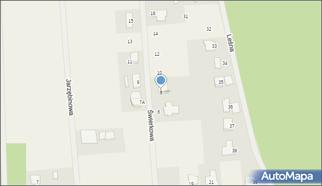 Pawłówek, Świerkowa, 8, mapa Pawłówek