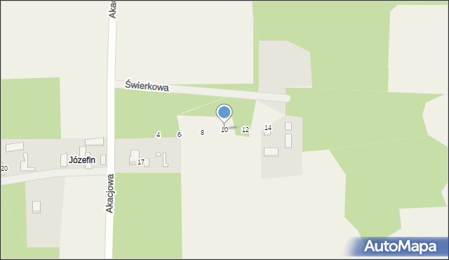 Pawłowice, Świerkowa, 10, mapa Pawłowice