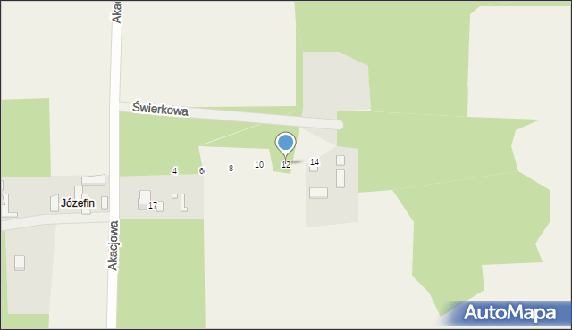 Pawłowice, Świerkowa, 12, mapa Pawłowice