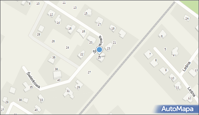 Pępowo, Świerkowa, 25, mapa Pępowo