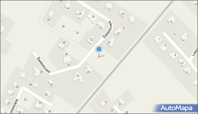 Pępowo, Świerkowa, 27, mapa Pępowo