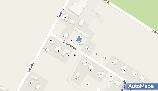 Pępowo, Świerkowa, 7, mapa Pępowo