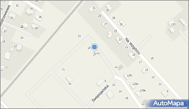 Pępowo, Świętojańska, 17, mapa Pępowo