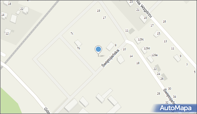 Pępowo, Świętojańska, 7a, mapa Pępowo