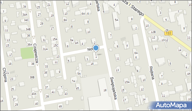 Piaseczno, Świętojańska, 14, mapa Piaseczno