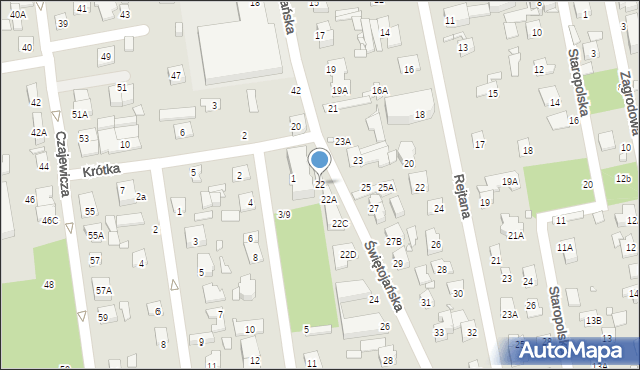 Piaseczno, Świętojańska, 22, mapa Piaseczno