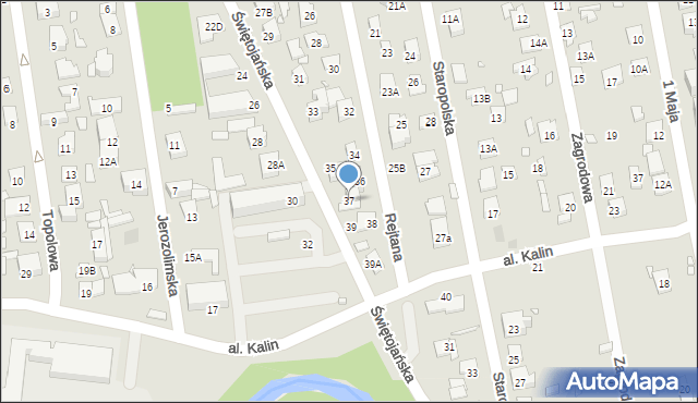 Piaseczno, Świętojańska, 37, mapa Piaseczno