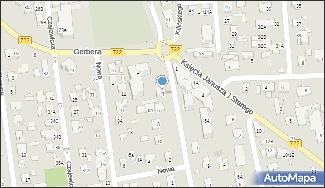 Piaseczno, Świętojańska, 4, mapa Piaseczno