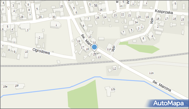 Piaski, św. Marcina, 15, mapa Piaski