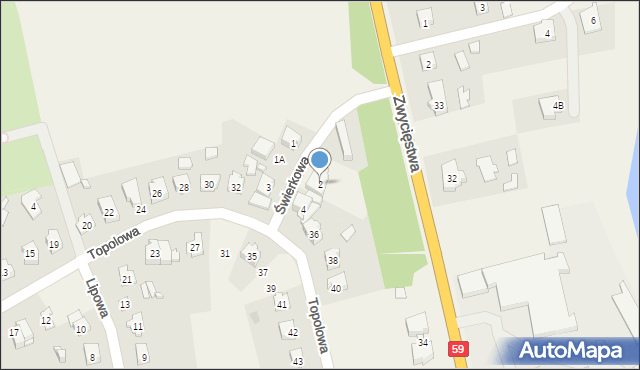 Piecki, Świerkowa, 2, mapa Piecki