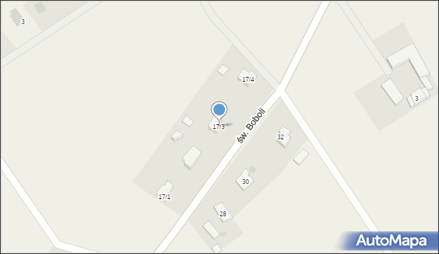 Pigża, św. Boboli Andrzeja, 17/3, mapa Pigża