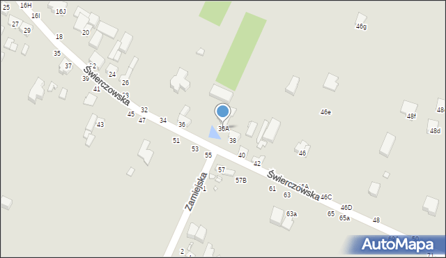 Piotrków Trybunalski, Świerczowska, 36A, mapa Piotrków Trybunalski