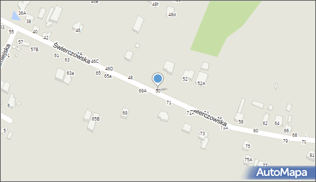 Piotrków Trybunalski, Świerczowska, 50, mapa Piotrków Trybunalski