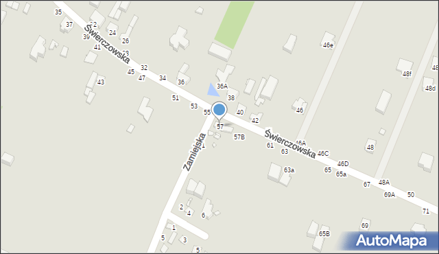 Piotrków Trybunalski, Świerczowska, 57, mapa Piotrków Trybunalski