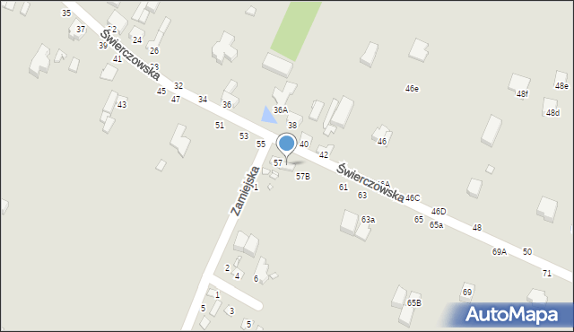 Piotrków Trybunalski, Świerczowska, 57A, mapa Piotrków Trybunalski