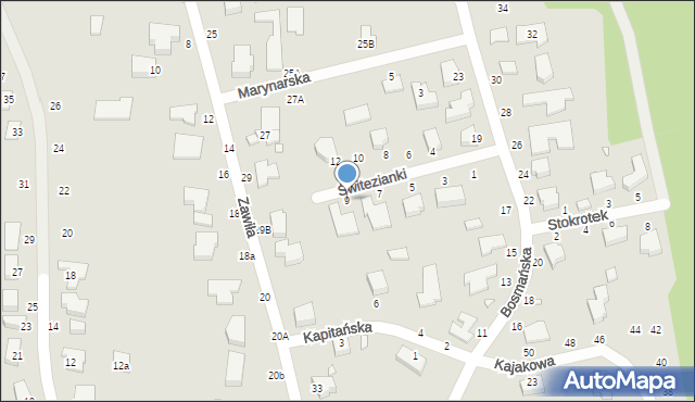 Piotrków Trybunalski, Świtezianki, 9, mapa Piotrków Trybunalski