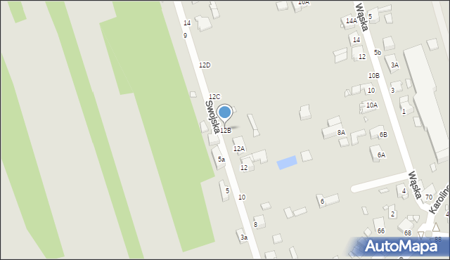 Piotrków Trybunalski, Swojska, 12B, mapa Piotrków Trybunalski
