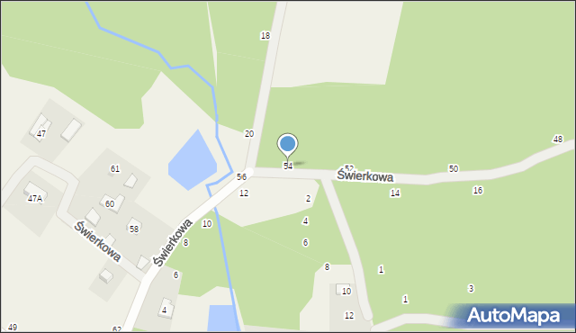 Piotrkowice, Świerkowa, 54, mapa Piotrkowice