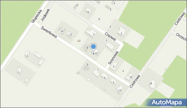 Piotrowice, Świerkowa, 6, mapa Piotrowice