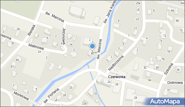 Pisarzowice, św. Jana Kantego, 82, mapa Pisarzowice