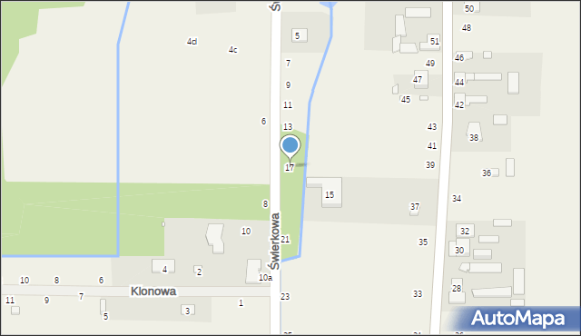 Piskórka, Świerkowa, 17, mapa Piskórka