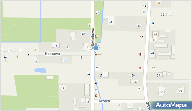 Piskórka, Świerkowa, 23, mapa Piskórka
