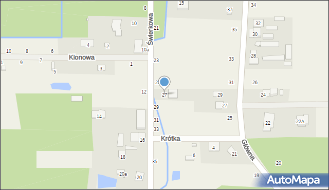 Piskórka, Świerkowa, 27, mapa Piskórka