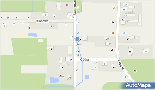 Piskórka, Świerkowa, 29, mapa Piskórka