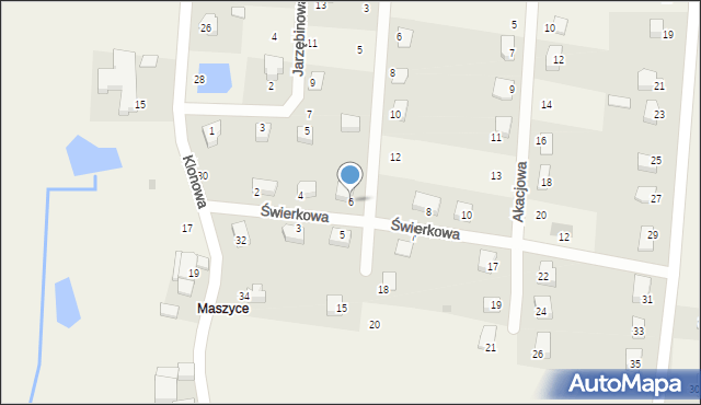 Pławna, Świerkowa, 6, mapa Pławna