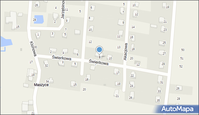 Pławna, Świerkowa, 8, mapa Pławna