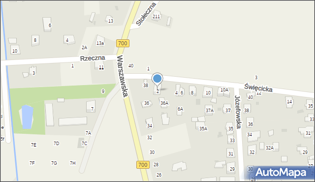 Płochocin, Święcicka, 2, mapa Płochocin