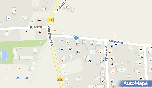 Płochocin, Święcicka, 4, mapa Płochocin