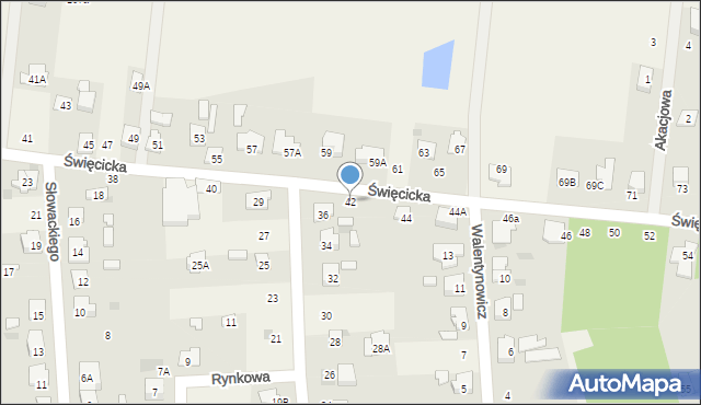 Płochocin, Święcicka, 42, mapa Płochocin