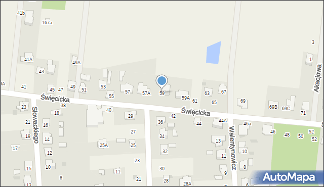 Płochocin, Święcicka, 59, mapa Płochocin